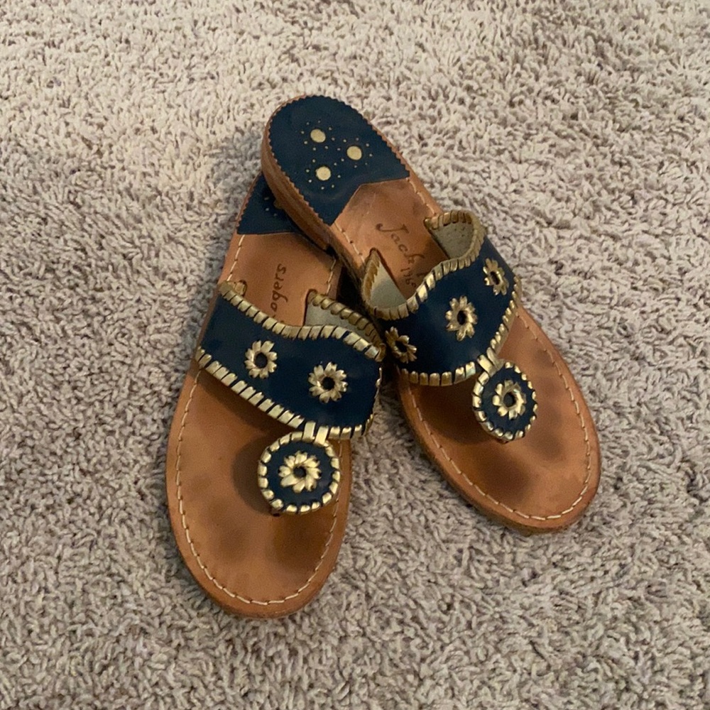 Navy and gold Jack Rogers